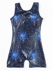 Toddler Girls Gymnastics Outfit Professional Bodysuit Kids Unitard Bike Shorts