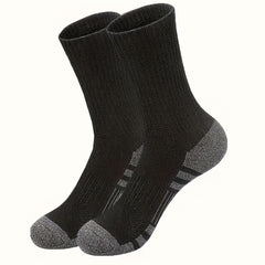 3 Pairs Men's Mid Crew Sport Socks - Sweat Absorbing, Comfy, Breathable