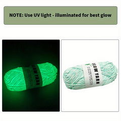 Glow In The Dark Yarn Mixed Polyester Luminous Yarn 50g Roll