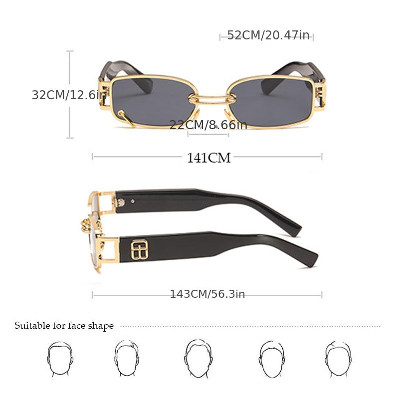 Square Sunglasses Women Small Rectangle Sun Shades Retro Style