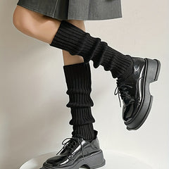 Y2K Rib Knit Leg Warmers - 2pcs