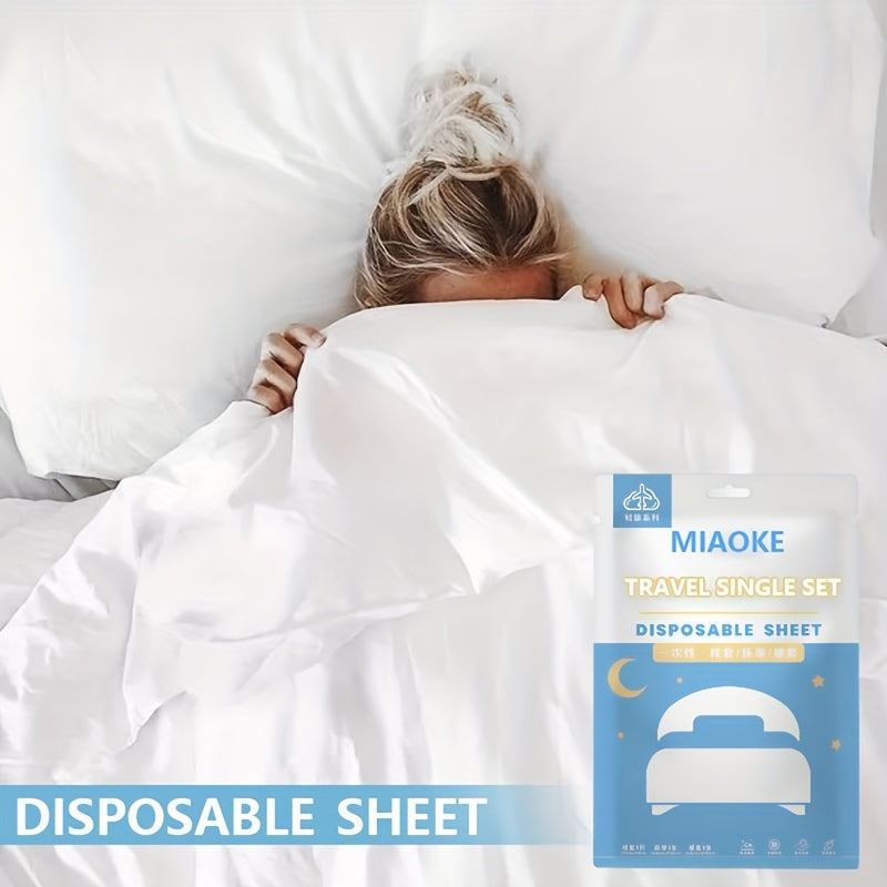 3pcs Disposable Bed Sheets Set Travel Portable Convenient Bedding Set
