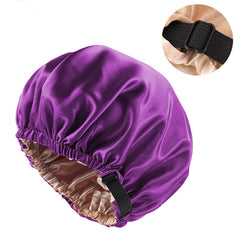 Adjustable Satin Bonnet for Women Double Layer Sleeping Cap