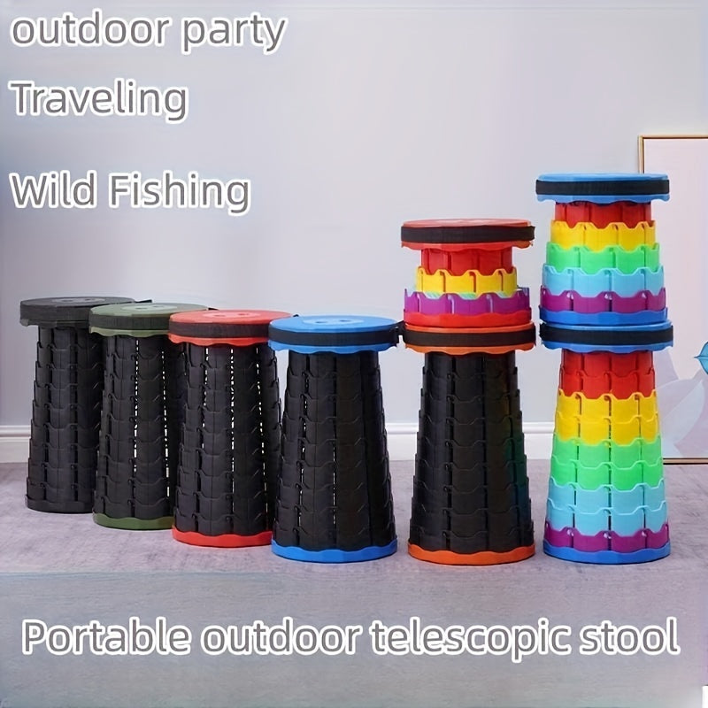 Outdoor Telescopic Folding Stool Camping Portable Lightweight Stool