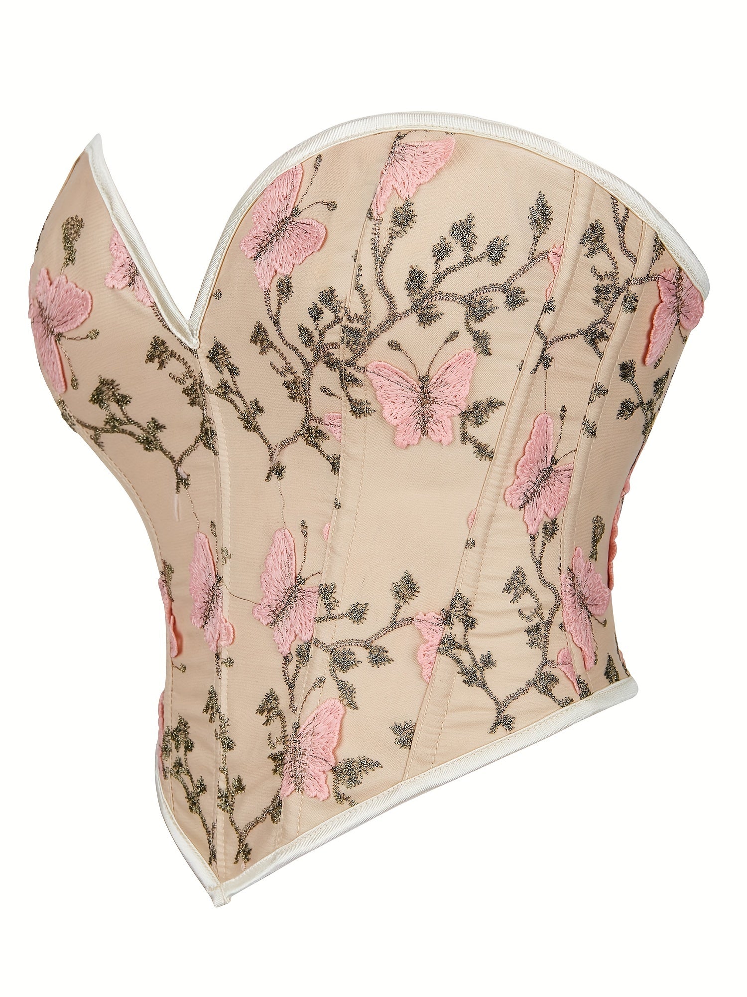 Butterfly Embroidery Corset Body Shaper Women's Lingerie