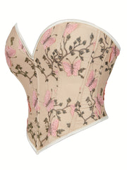 Butterfly Embroidery Corset Body Shaper Women's Lingerie