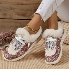 Women's Winter Snow Boots Plus Plush Warm Flat Shoes