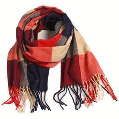 Kids Plaid Scarf Long Neck Scarf for Boys and Girls Ages 1-12