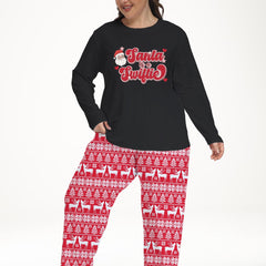 Colorblock Graphic Tee & Pants Pajama Set
