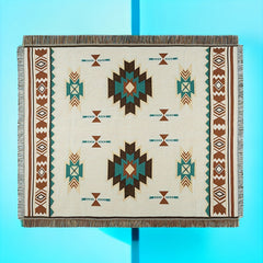 Boho Woven Blanket with Tassels for Home Decor, Beach Trips & Picnics