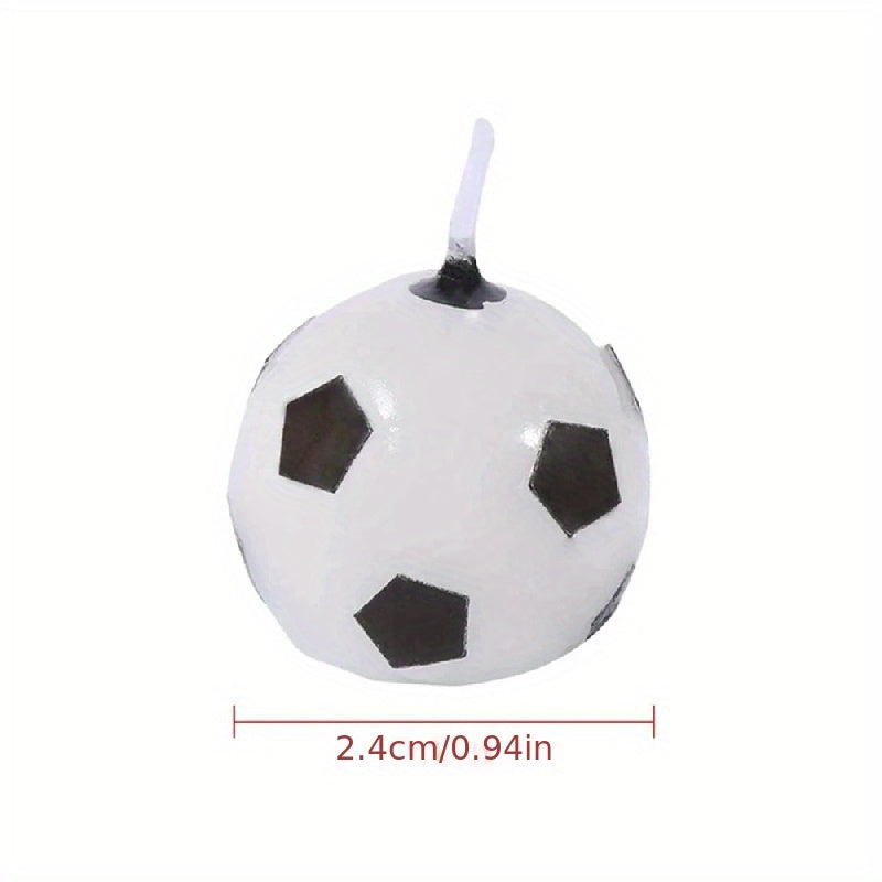 6pcs Football Candle Birthday Cake Candle Ornaments
