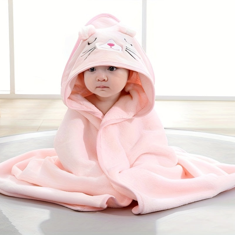 Soft Cartoon Animal Bath Towel Bathrobe for Infants, Boys and Girls
