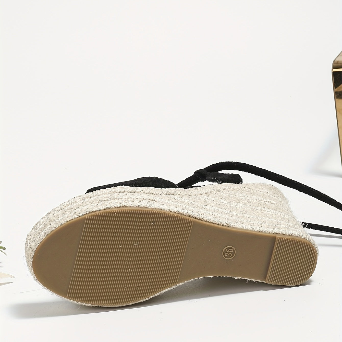 Women's Lace-Up Wedge Espadrilles Slingback Sandals