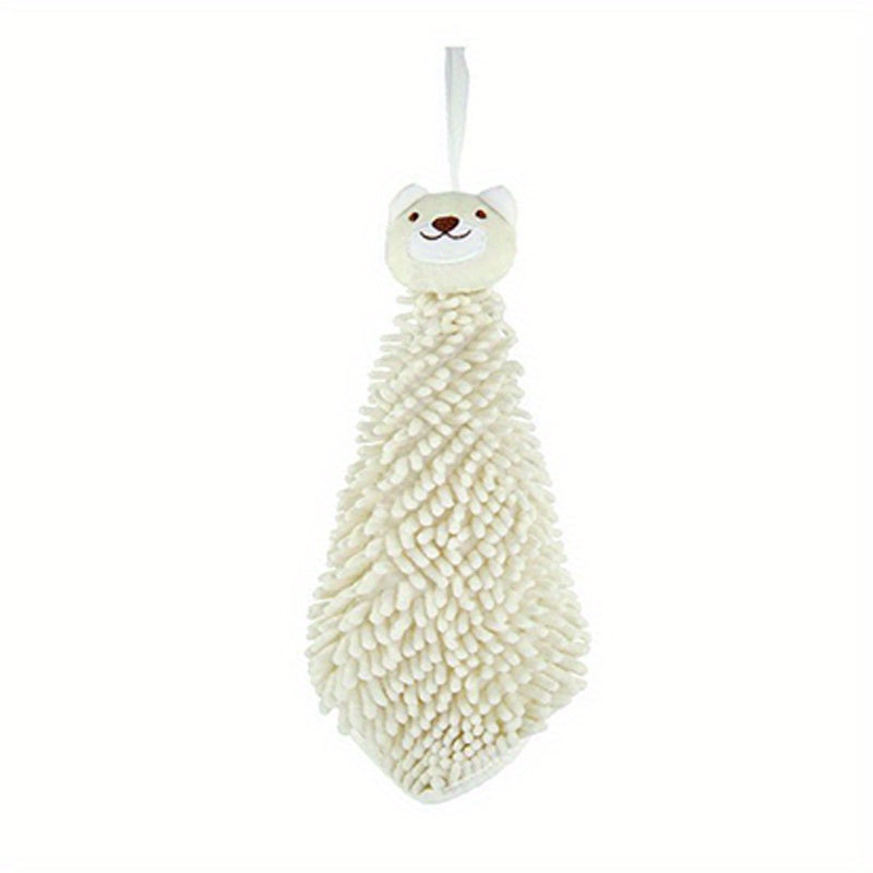 Soft Chenille Hanging Towel for Hands Quick Drying Absorbent Towel