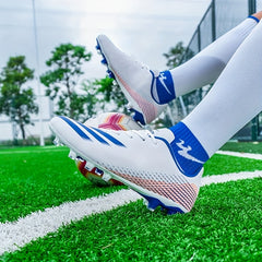Boys' Spiked Football Cleats Non Slip Lace Up Outdoor Soccer Shoes