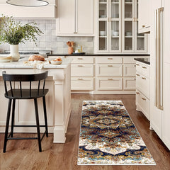 Vintage Boho Runner Rugs Medallion Laundry Kitchen Mat Non Slip