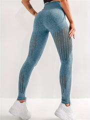 High-Waist Hollow Out Sports Leggings for Women
