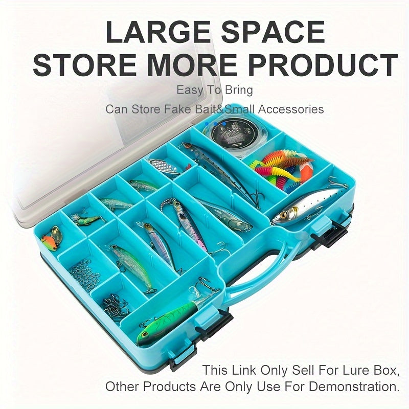 KINGDOM 1pc Portable Fishing Tackle Box For Hooks Lures And Baits