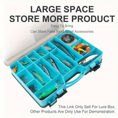 KINGDOM 1pc Portable Fishing Tackle Box For Hooks Lures And Baits