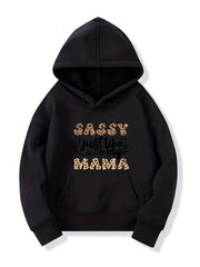 Girls 'Sassy Just Like My Mama' Hooded Sweatshirt - Youth Long Sleeve Pullover