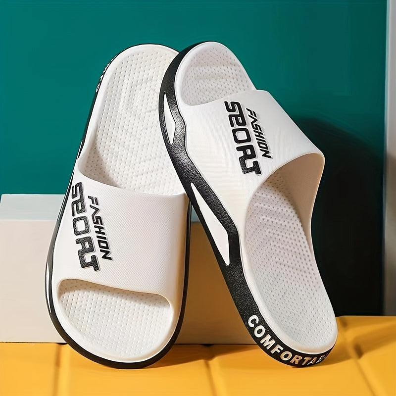 Men's Quick Drying Non Slip Slides - Comfortable Indoor/Outdoor Summer Sandals