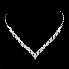 Chunky Jewelry Set Choker Necklace & Tassel Earrings Prom Costume Party