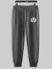Lion Print Men's Pants Drawstring Sweatpants Casual Trousers