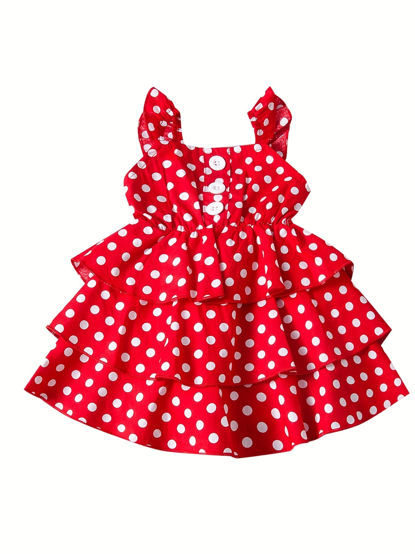 Girls Polka Dot Sleeveless Tutu Dress