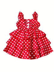 Girls Polka Dot Sleeveless Tutu Dress