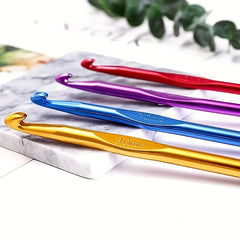 12pcs Aluminum Crochet Hook Set Sweater Weaving Handicrafts