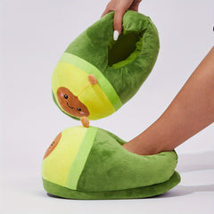 Avocado Decor Slippers Closed Toe Slip On Warm Home Shoes