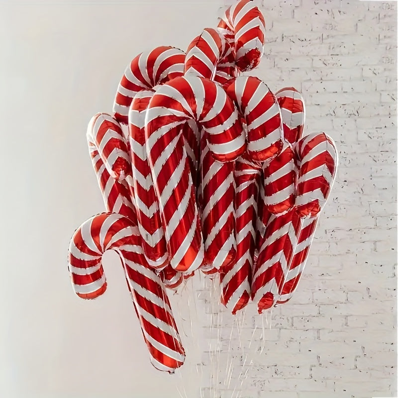 5pcs Crutch Aluminum Film Balloon Christmas Party Decor Supplies