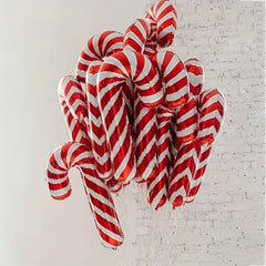 5pcs Crutch Aluminum Film Balloon Christmas Party Decor Supplies