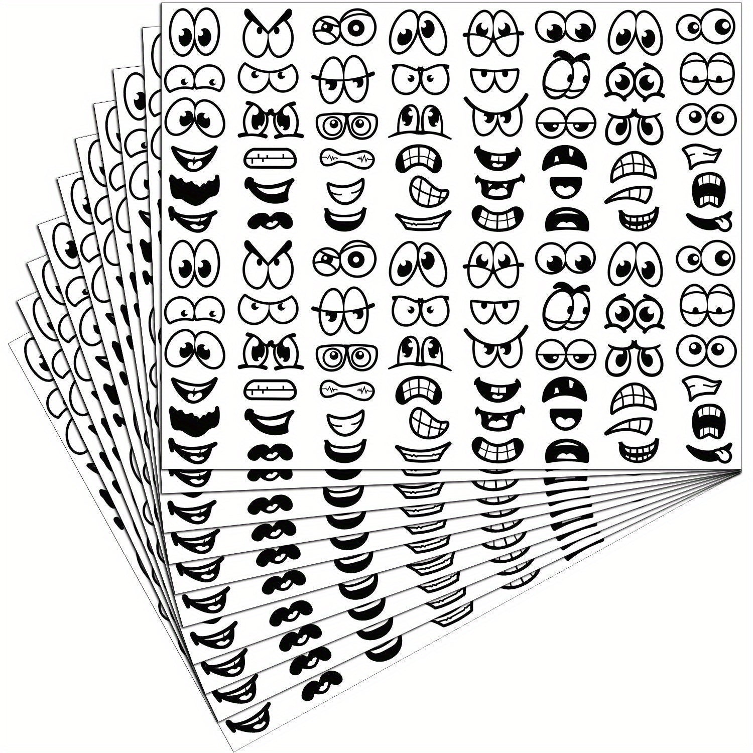 960pcs Halloween Stickers Eye Mouth Cartoon Labels for DIY Scrapbooking