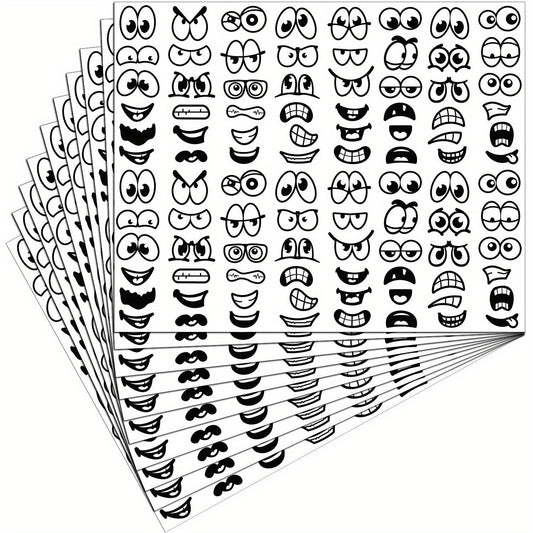 960pcs Halloween Stickers Eye Mouth Cartoon Labels for DIY Scrapbooking