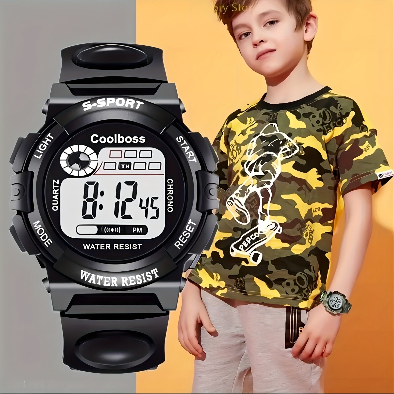 Kids Waterproof Sports Luminous Watch
