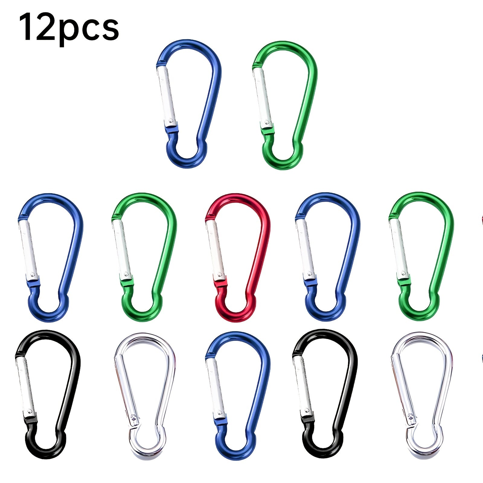 12pcs Gourd Metal Buckle Aluminum Hanging Buckle for Camping Hiking