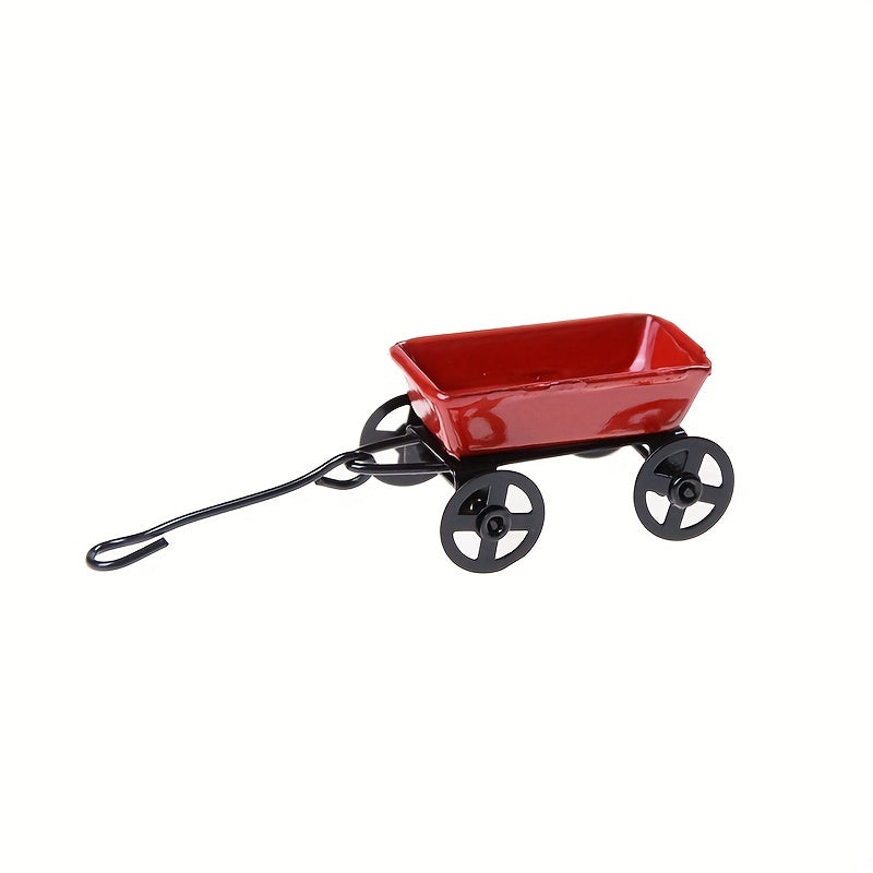 1 12 Dollhouse Garden Metal Cart Furniture Pretend Play Toys Decor