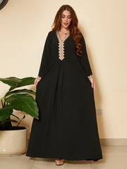 Modest Dress Women's Plus Lace Maxi Dress