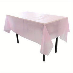 Disposable PEVA Solid Tablecloth for Birthday Party, Waterproof & Proof