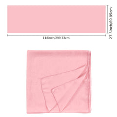 Balinese Pleated Chiffon Table Runner Polyester Solid Cover