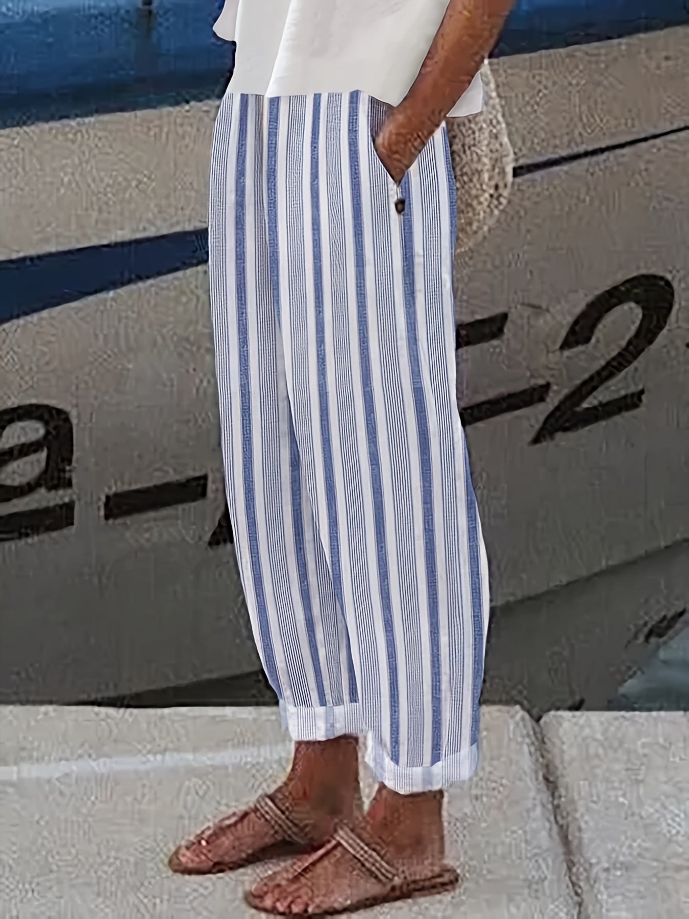 Striped Gym Fitness Pants Women's Athleisure