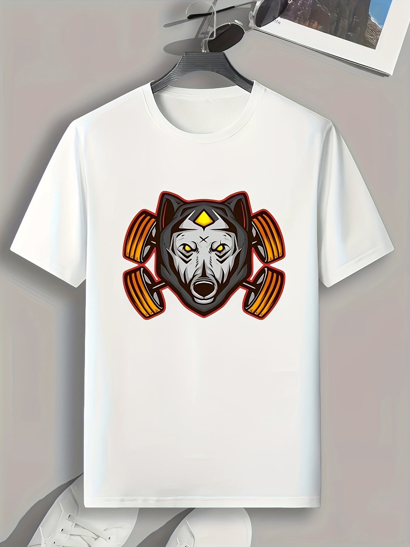 Animal Head Print Men's Graphic T shirt Casual Comfy Tees For Summer