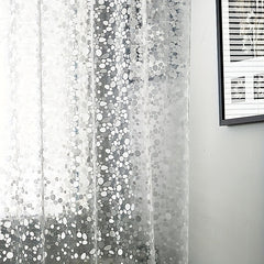 PEVA 3D Cobblestone Shower Curtain Waterproof Mold Resistant with Metal Eyelets