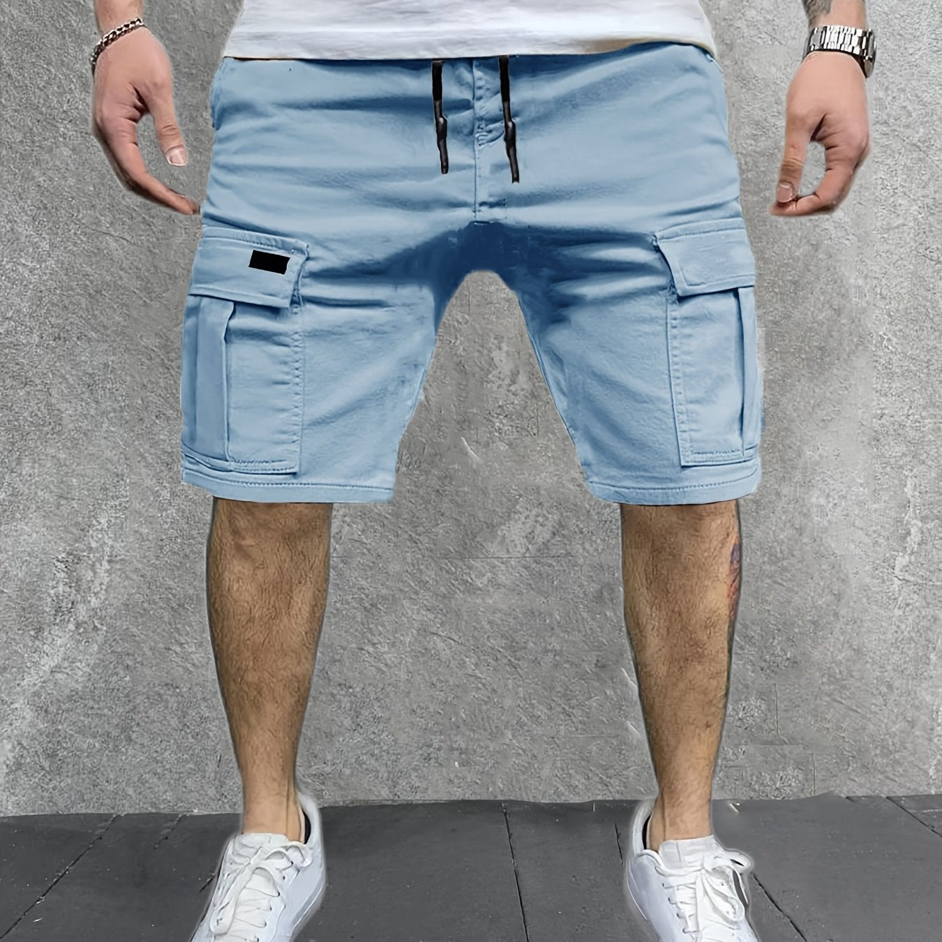 Men's Cargo Shorts Active Elastic Waist Sports Shorts