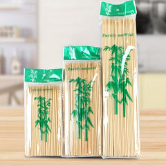 50pcs Round Bamboo Sticks BBQ Disposable Barbecue Supplies