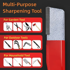 Portable Garden Scissor Sharpener Dual-purpose Sharpening Stone Scraper
