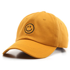 Men's Smile Face Baseball Cap Embroidery Sunscreen Hat Adjustable Light Weight