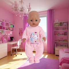 Doll Rabbit Outfits Rose Red Pink Bunny Patterns for 35-56-43-17-18inch Dolls