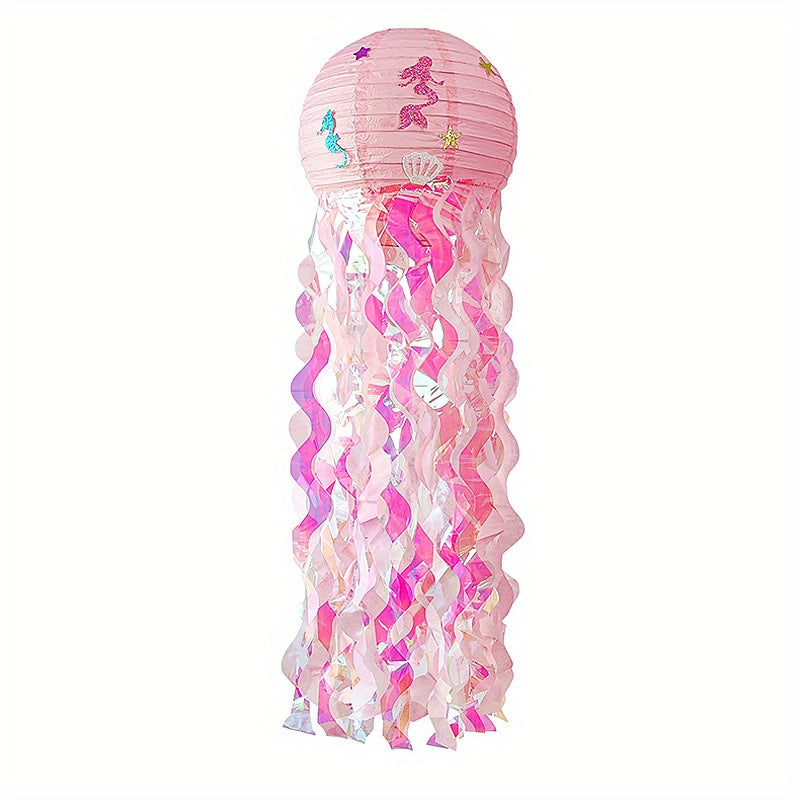 Creative Jellyfish Lantern Colorful DIY Paper Lantern Birthday Party Decoration